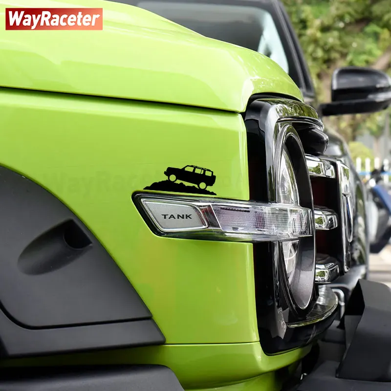 2 шт. креативные наклейки на окна автомобиля зеркало заднего вида отражающая