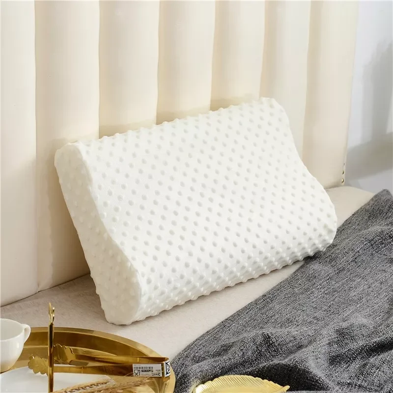 

Memory Foam Bedding Pillow Orthopedic Neck Protection Slow Rebound Wave Shape Pillow Sleeping Pillows 50*30CM Relax The Cervical