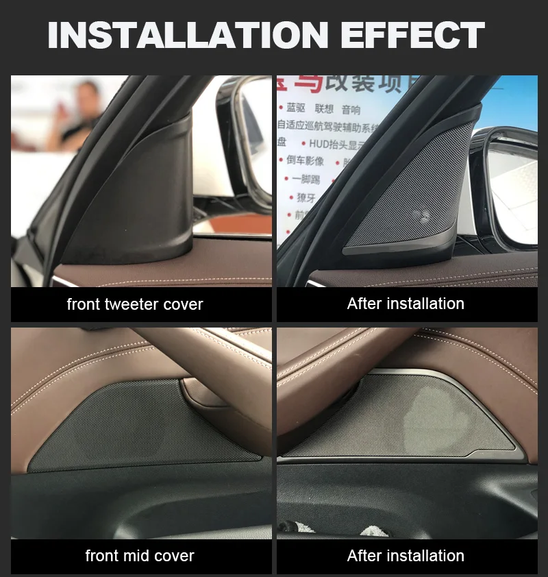 

Car Front Door Tweeter Cover For BMW G30 5 Series Audio Trumpet Head Treble Horn Frame Speaker Decoration Accessories Refit