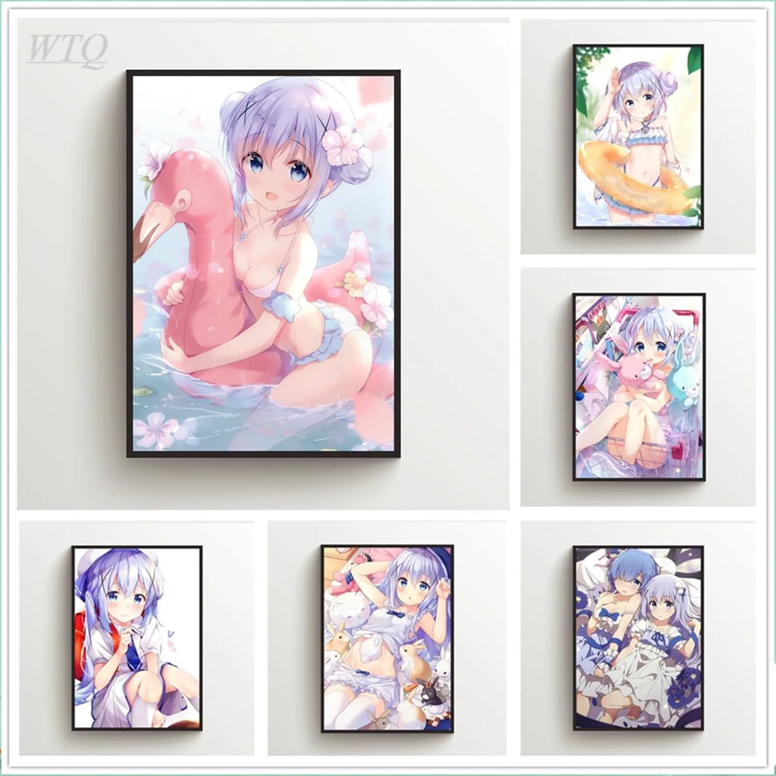 

Anime Posters Is The Order A Rabbit Kafuu Chino Canvas Painting Decor Wall Decor Posters Wall Poster Wall Art Picture Home Decor