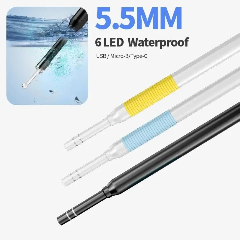 USB HD визуальный эндоскоп для чистки ушного воска цифровая ложка фотокамера