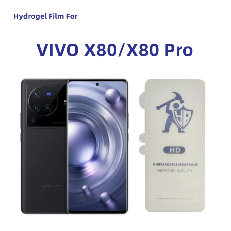 Прозрачная Гидрогелевая пленка 3 шт. для VIVO X80 Pro Защита экрана X80pro HD защитная не
