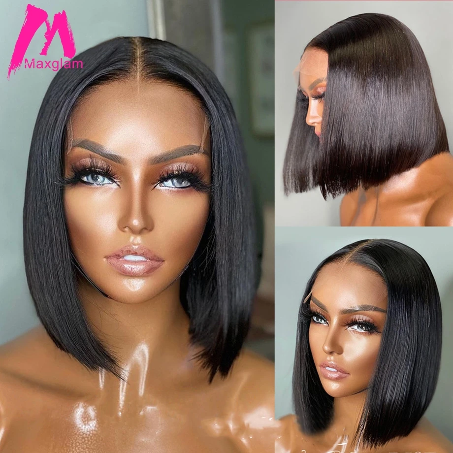 

Straight Bob Wig Human Hair Wigs Brazilian for Women Remy 4X4 Closure Wigs Pre Plucked Natural Short Bob Wigs Lace Closure Wig