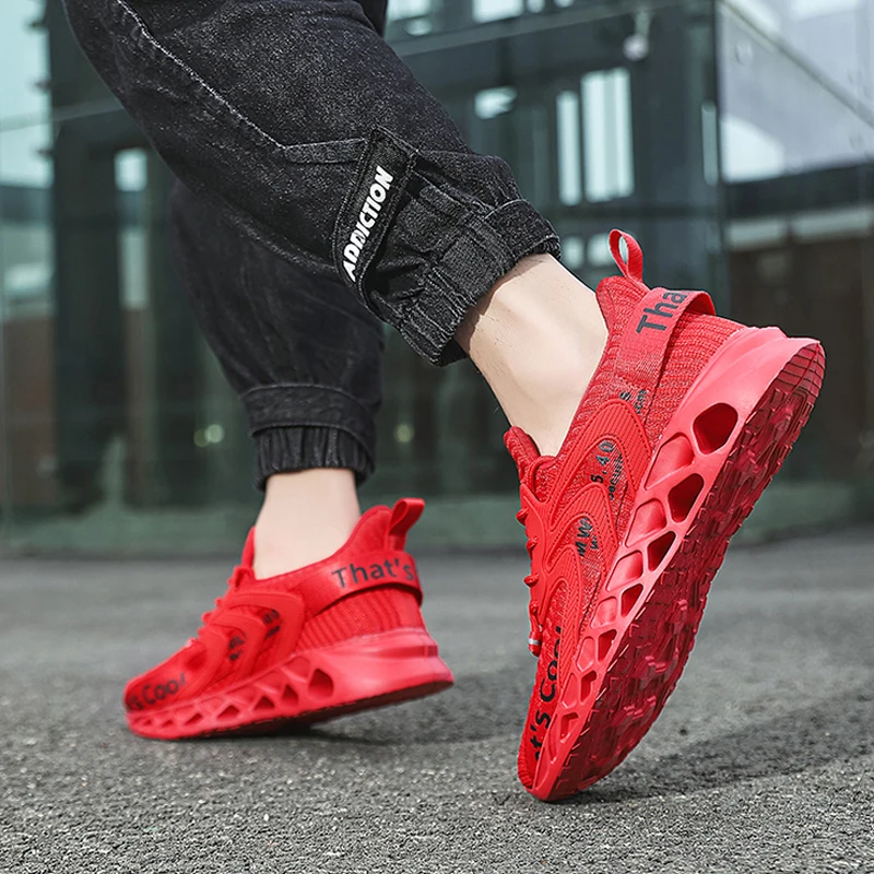 Running Shoes for Men Women Sneakers Breathable Fly Woven Sport Shoes Stylish Trend Leisure Couple Footwear Size 36-48