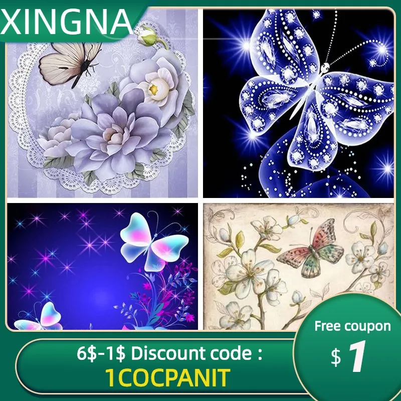 

5D Diamond Pianting “Butterfly” Full Diamond Embroidery Diamond Painting Cross Stitch Rhinestone Home Decoration