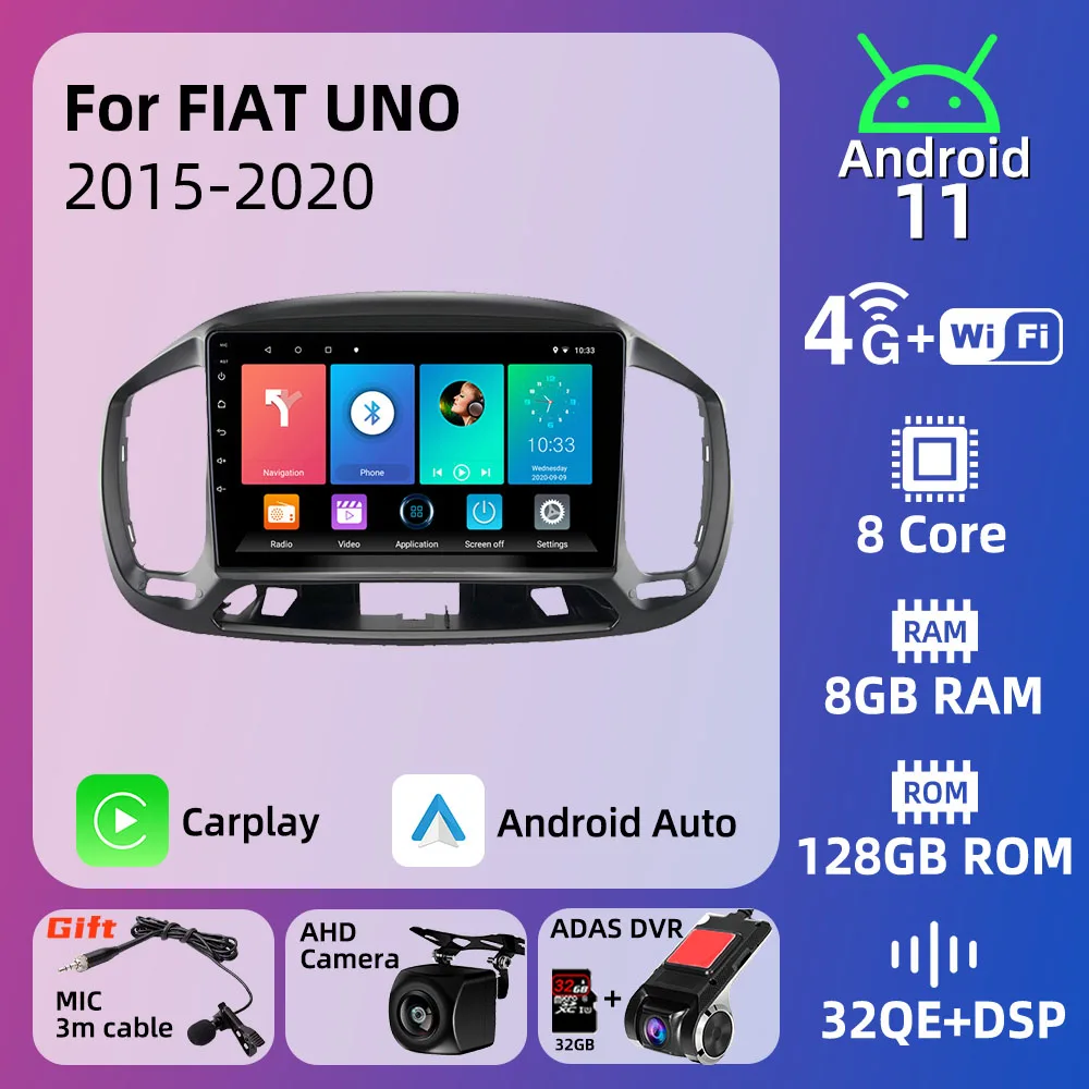 

Автомагнитола 2 Din на Android для FIAT UNO 2015-2020, мультимедийный проигрыватель с навигацией, GPS, Wi-Fi, Авторадио, головное устройство, Авторадио, аудио