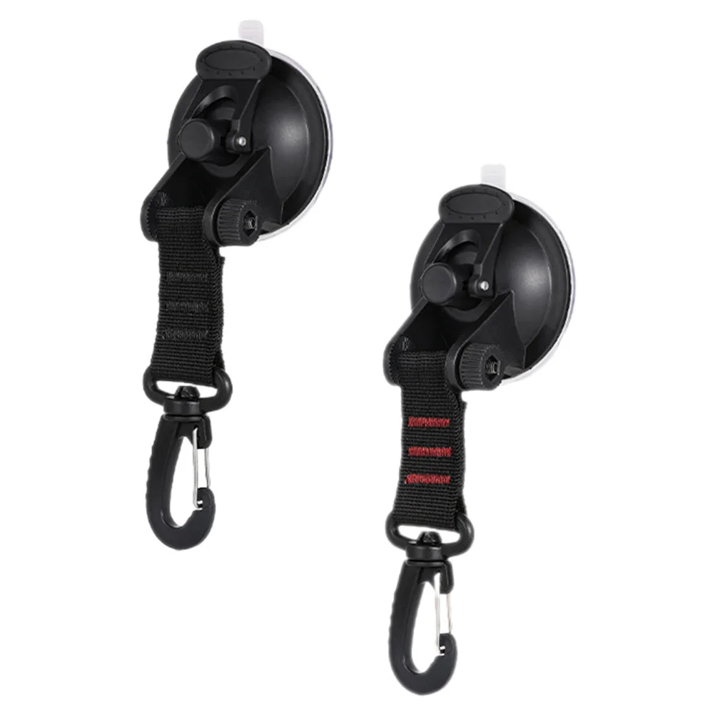 

2 Pcs Sucker Designed Hanger Car Mounted Hooks Coat Hangers Outdoor Suction Cup Strong Anchors Portable