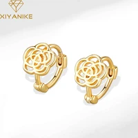 xiyanike hollow rose flower hoop earrings for women girl sexy new korean fashion trendy ear jewelry gift party %d1%81%d0%b5%d1%80%d1%8c%d0%b3%d0%b8 %d0%b6%d0%b5%d0%bd%d1%81%d0%ba%d0%b8%d0%b5