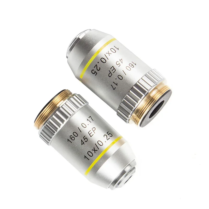 Полуланированный ахроматический объектив 4X 10X 20X 40X 60X 100X 160/0 17 для биологического