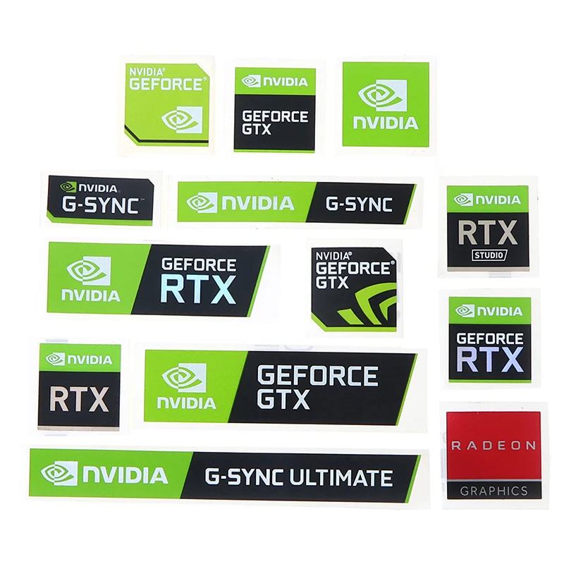 

5 Pcs New NVIDIA GTX GEFORCE Laptop Desktop Computer Label Decorative Sticker