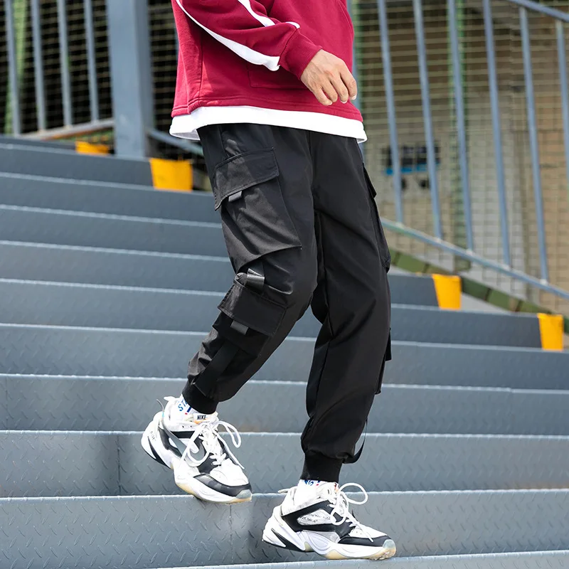 Мужские брюки-карго в стиле хип-хоп с несколькими карманами |