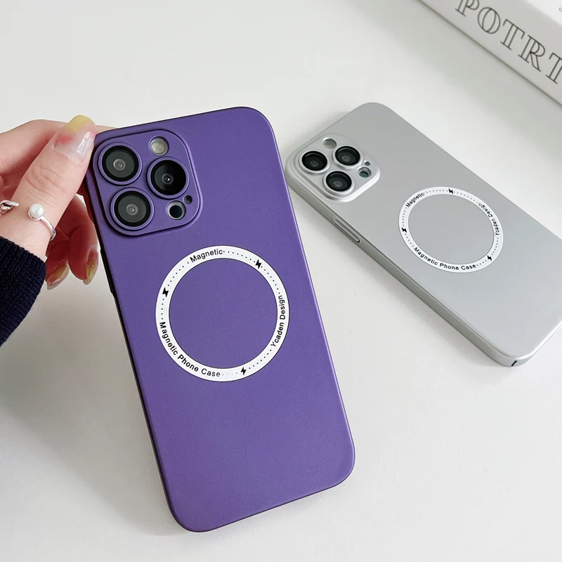 

Luxury Magnetic For Magsafe Wireless Charging Phone Case For iPhone 14 13 12 11 Pro Max Shockproof Matte Camera Protector Cover