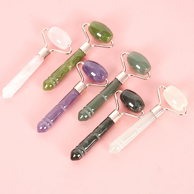 

Single Headed Massage Gua Sha Jade Facial Roller Face Lift Up Skin Care Tool