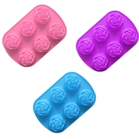 silicone fondant molds exquisite rose diy handmade diy candle resin crafts cake decorating durable for kitchen accessories