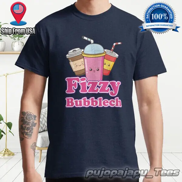 Fizzy Bubblech логотип американский смешной хлопок Футболка Размер S-5XL