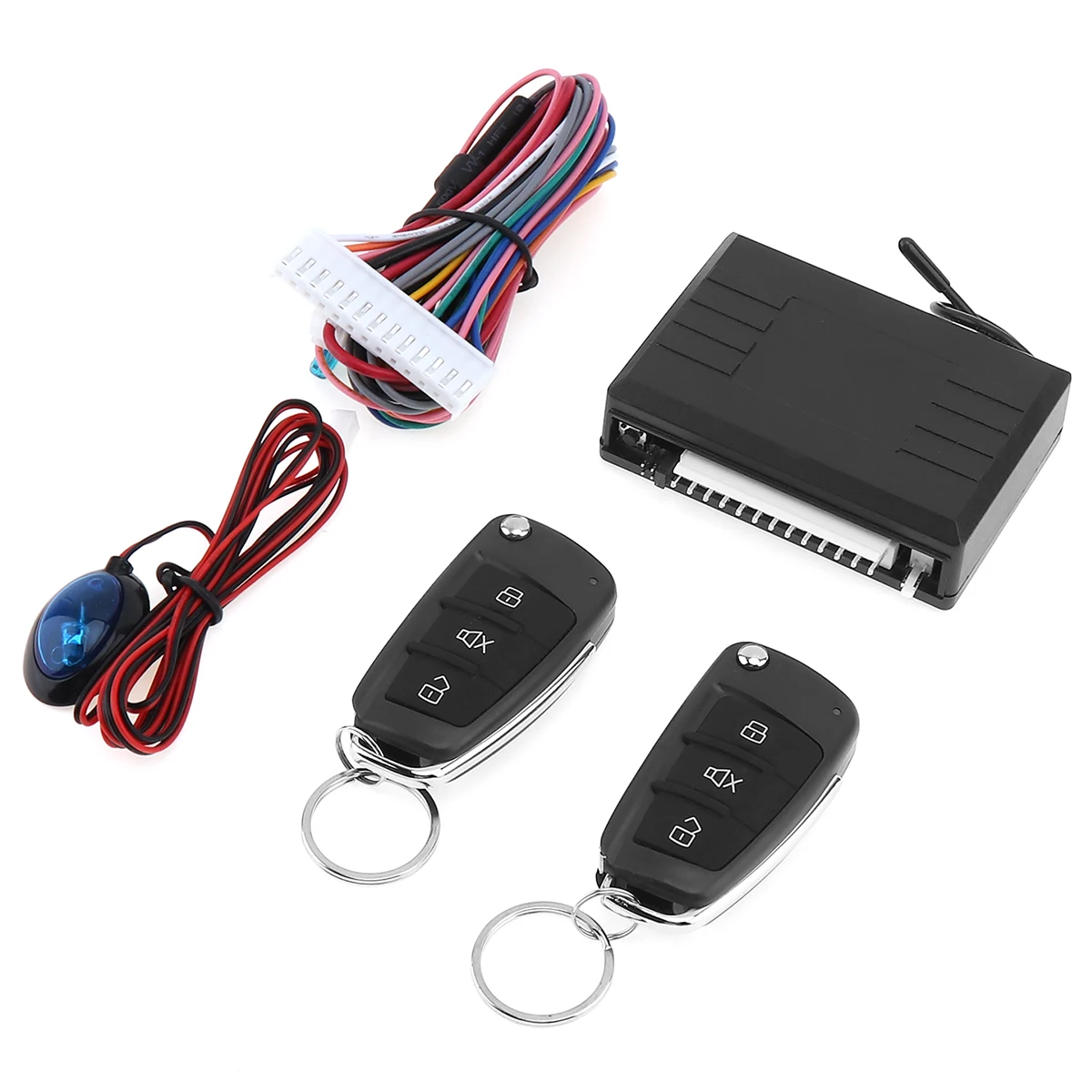 

12V Car Burglar Alarm System Keyless Entry Engine Start Alarm System with Remote Control & Door Lock Lock Push Button for KIA