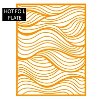 waves line rectangle background hot foil plates diy scrapbooking crafts photo album card making stencil 2022