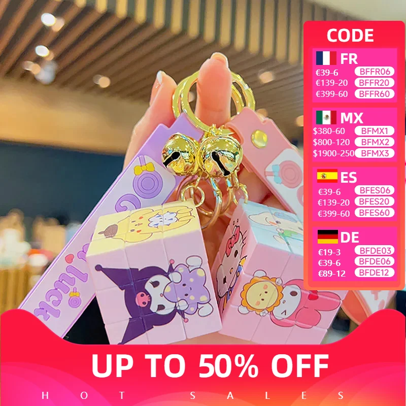 Брелок для ключей Sanrio с изображением кубиков рубиков оригинальный брелок