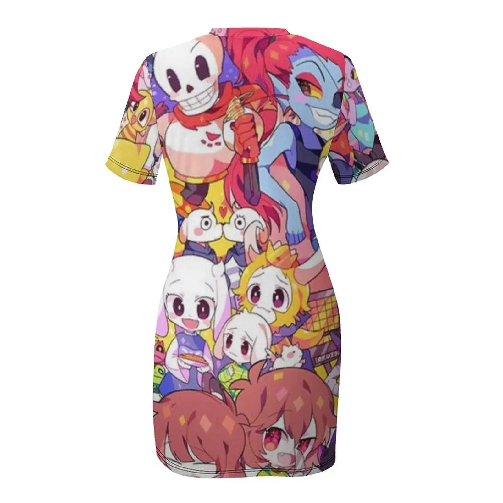 Undertale Heart Платье с короткими рукавами женский летний комбинезон Длинное платье