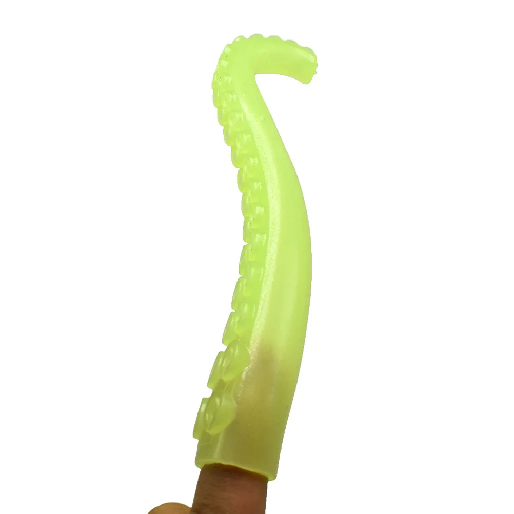 Светящийся гудок-Осьминог Забавный чехол на палец ТПР мягкий клей светящийся