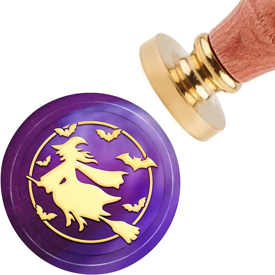 1 шт. штамп для воска ведьмы штампы в стиле Хэллоуин летучая мышь 30 мм ретро