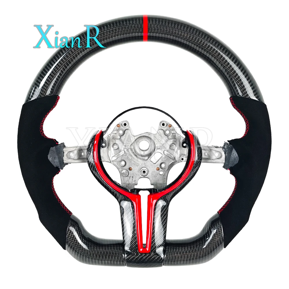 Индивидуальный руль из алькантары кожи и углеродного волокна для BMW E90 E60 E46 F30 F10 M2