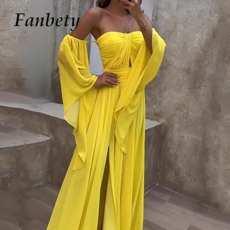 

Женское ажурное банкетное платье со складками, однотонное платье без бретелек с расклешенными рукавами, волшебное платье, женское пикантное облегающее плиссированное платье-макси трапеция