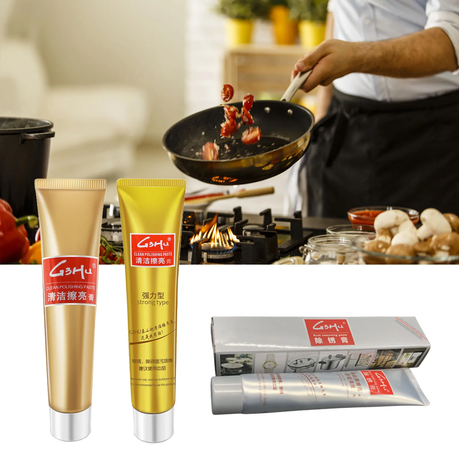 

Polishing Paste | Metal Polish Quick Removal | Polishing Compound for Cleaning Glossing Protecting Metal Polish Tube for Ceramic