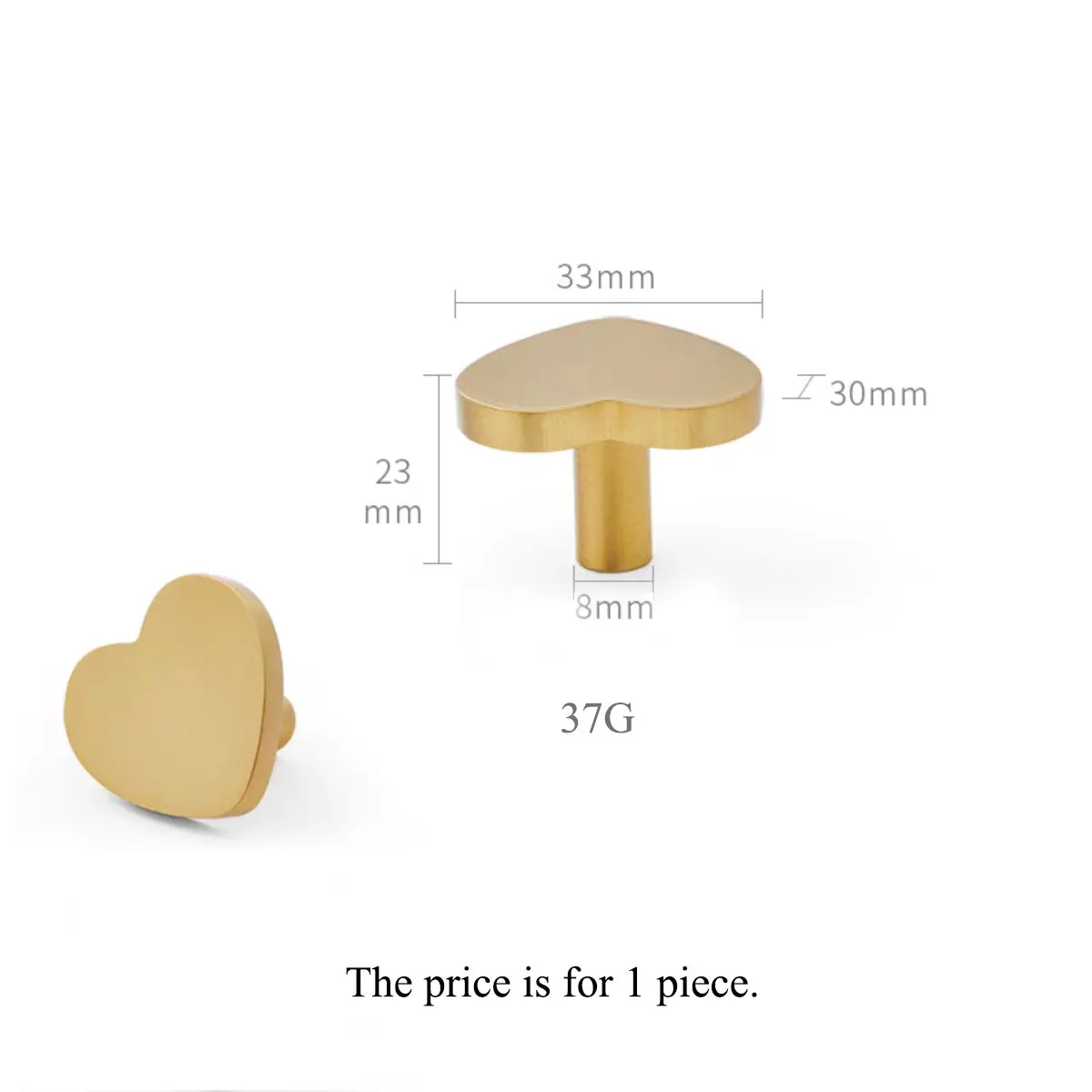 

Ручки в форме сердца с любовью для мебели, твердая латунь, Золотая дверная ручка с одним отверстием, ручка ящика шкафа, современная фурнитура для домашнего декора