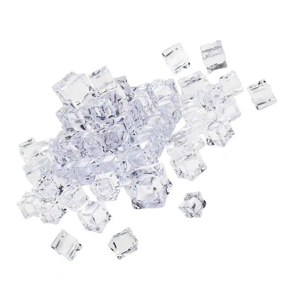 Фото 40 шт. Прозрачные реалистичные акриловые кубики льда для декора напитков, домашнего бара, ресторана, реквизита для фотосъемки, поделок и оформления витрин №1