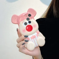 funny clown girl big 3d case for iphone 11 12 13 pro max mini 7 8 plus xr x xs max trend creative luxury original cover