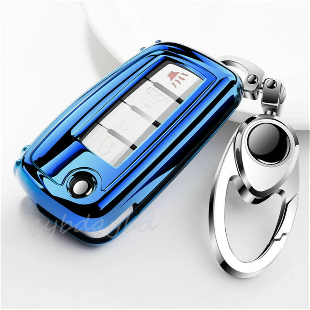 

Soft TPU Flip Remote Smart Car Key Case Fob Cover Shell Skin Holder Bag Keychain Accessories For Nissan Rogue Sport 2014-2019