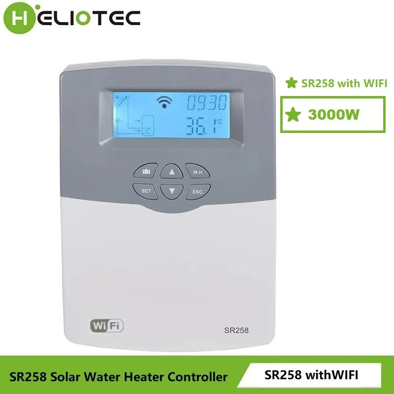 

Контроллер солнечного водонагревателя SR258 с WIFI опционально для разделенной системы, дифференциальный контроллер температуры солнечного водонагревателя