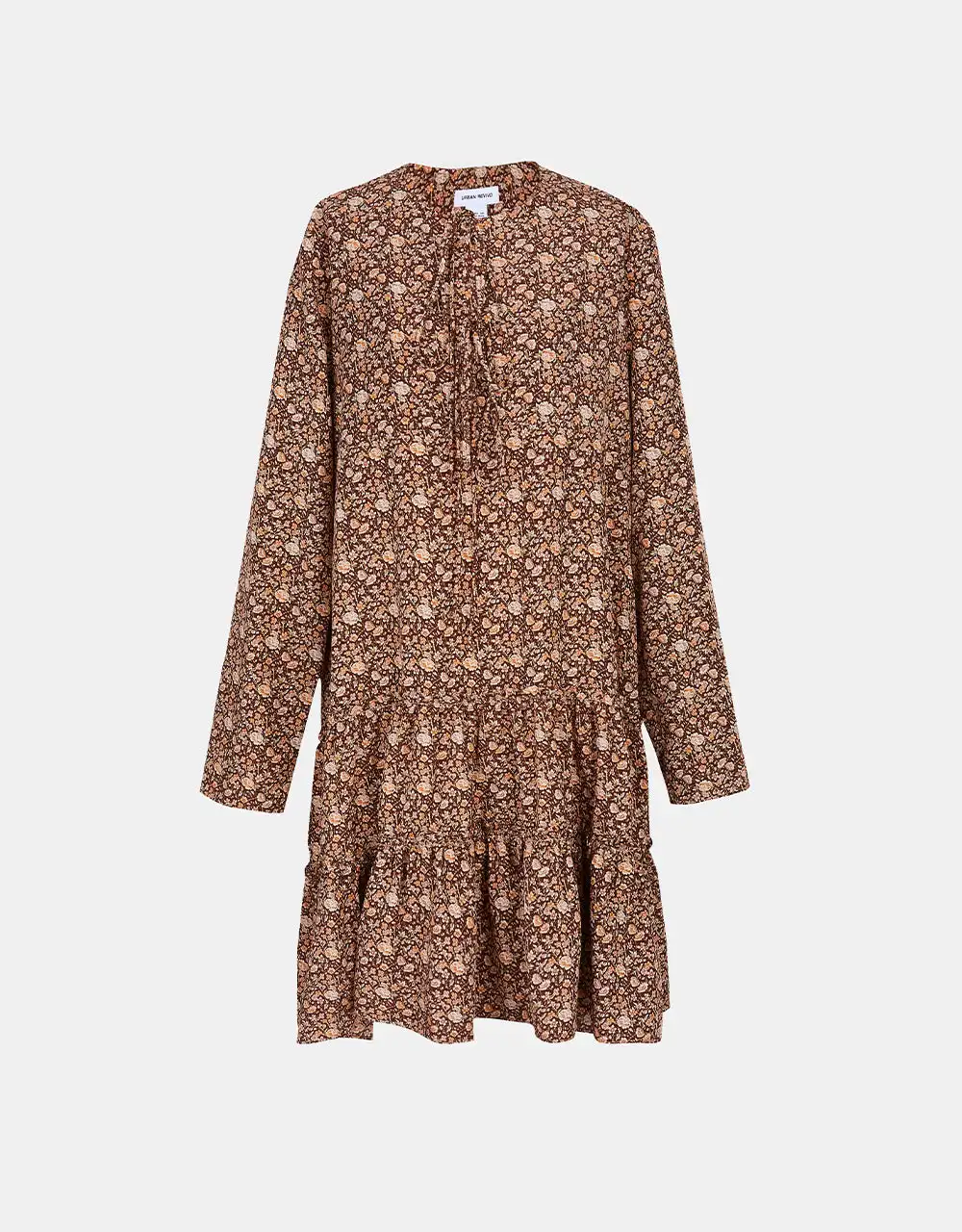 

Платье-футляр Allover с принтом и завязкой на шее