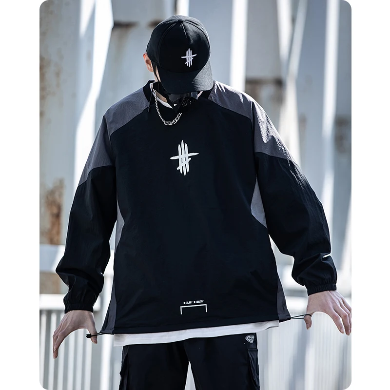 

Men’s And Women Universal Summer Retro Round Neck Sweatshirt Hiphop Oversize Long-Sleeved T-shirt Cotton Couple Clothes Harajuku