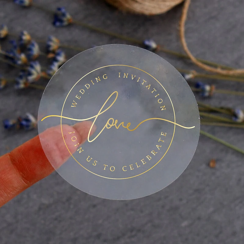 

Персонализированные золотые наклейки для свадьбы