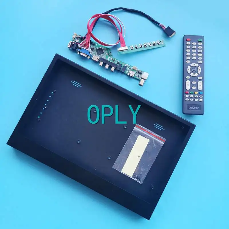 

Metal Case+Analog TV Controller Board Fit LP140WH1-TLA1/TLB1/TLC6/TLD6 1366*768 LVDS 40-Pin HDMI-Compatible VGA USB RF 14" Kit