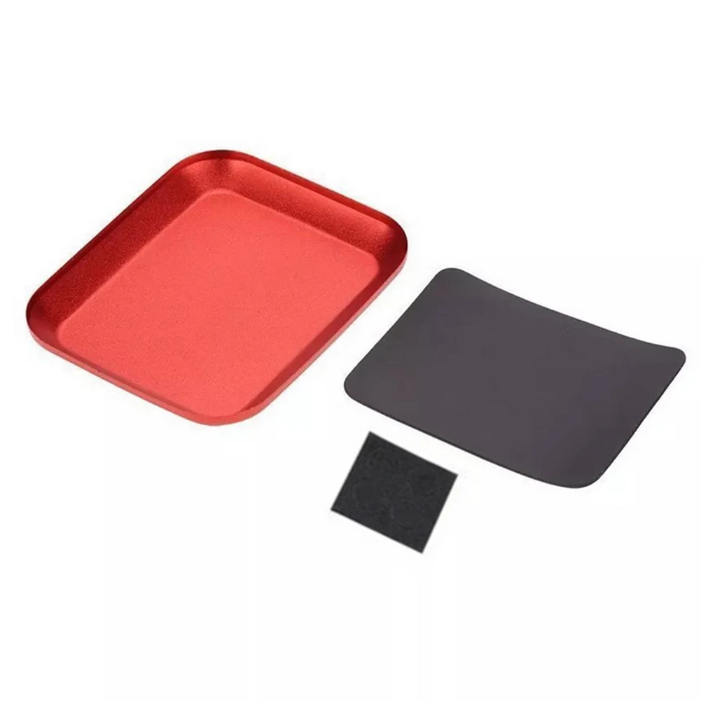 

Nut Riveter Tool Screw Magnetic Tray Storing Metal Parts 1 Pcs 106x86x14mm Aluminum Alloy Collect Screws Magnets
