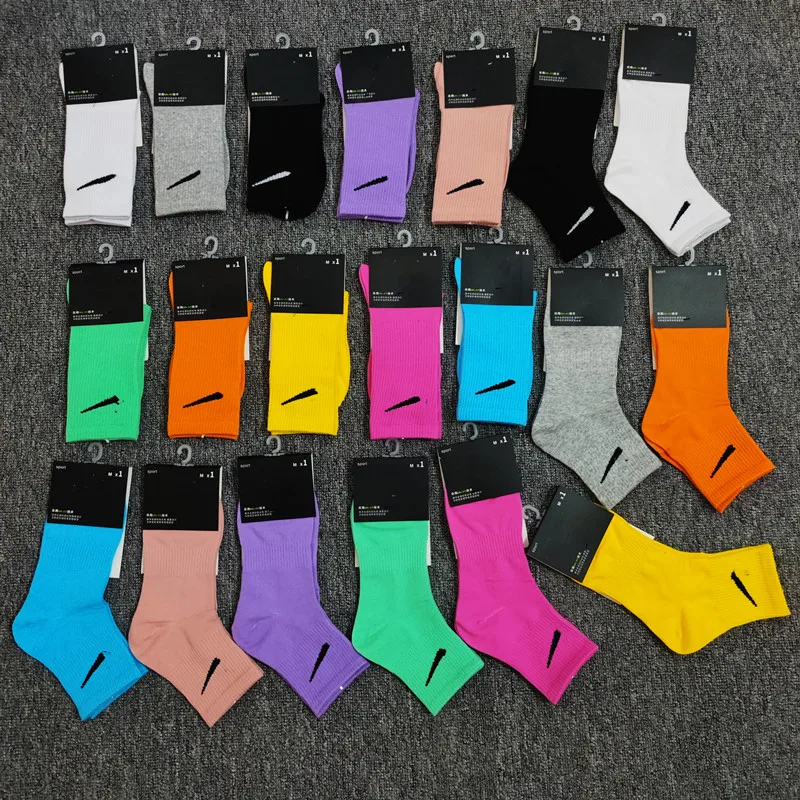 

3 пары мужских и женских спортивных носков карамельного цвета, цвет: черный, белый, серый, розовый, синий