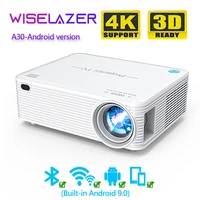 wiselazer a30 support 4k native 1920x1080p smart android 10 0 wifi led video home theater 1080p hd projector for smartphone