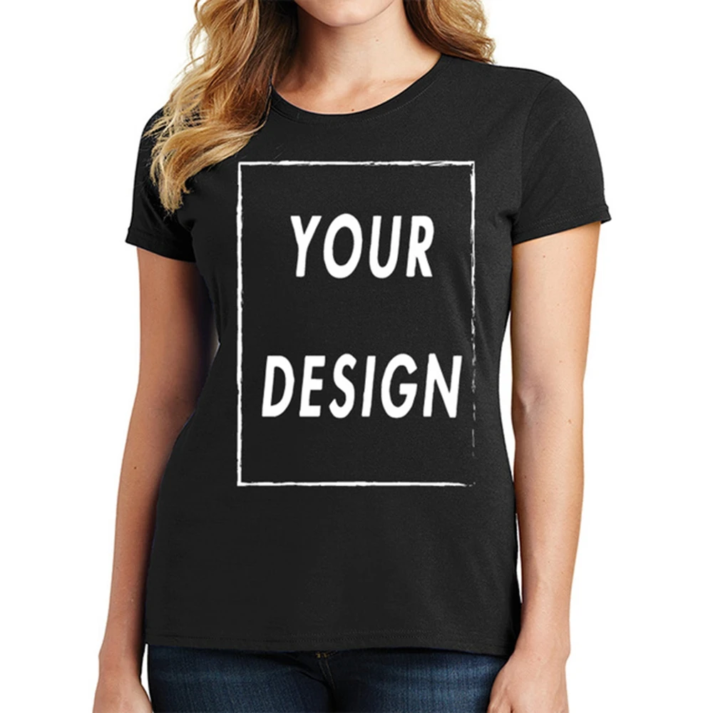 

Customized Printed Leisure T Shirt Harajuku Women Tee DIY Your Like Photo Or Logo White T-shirt Fashion Custom Men's Tops 6XL