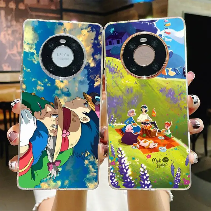 

Howl's Moving Castle Phone Case for Samsung S21 A10 for Redmi Note 7 9 for Huawei P30Pro Honor 8X 10i Cover