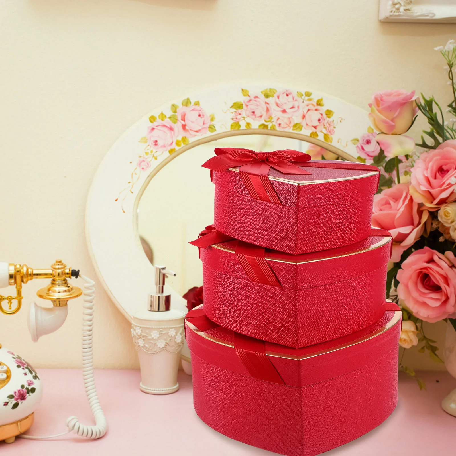 3 шт. Подарочная коробка Сердце Коробки для клубники Цветы Картонная упаковка