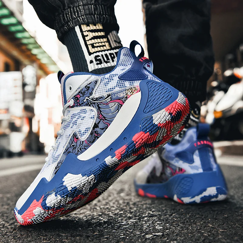 Hot Professional Basketball Shoes Men Street Culture Sports Shoes Women Sneakers Couple Breathable Athletic Basketball Boots Men