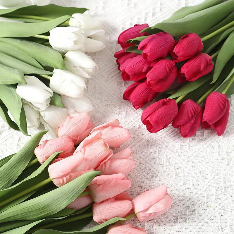

Realistic Moisturizing Tulips Home Decor Artificial Flowers Holiday Gifts for Friends