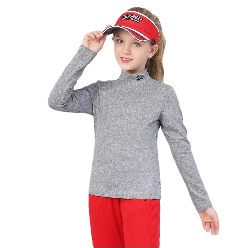 

PGM Autumn Winter girls Shirt Long Sleeve Golf Clothing Keep Warm Outdoor Sports Bottoming-Shirt Ladies Slim Fit T Shirts YF415