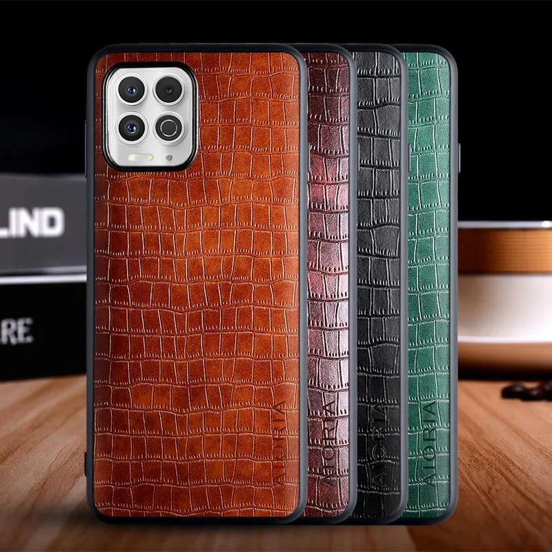 

Case For Motorola Edge S Funda Luxury Crocodile Pattern Leather Soft TPU Hard Phone Cover For Motorola Edge S Case