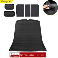 2022 new car rear trunk mat for tesla model 3 tpe waterproof protective pads trunk mat storage mats accessories 2021