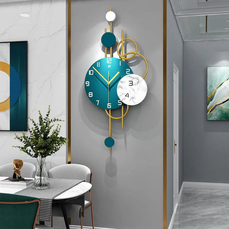 

Silent Large Wall Clock Modern Design Mechanism 3d Nordic Luxury Wall Clock Decoration Living Room Reloj Pared Home Decor Gift