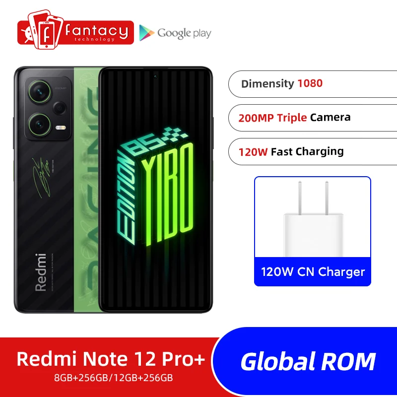 

Xiaomi Redmi Note 12 Pro + Plus с глобальной прошивкой, 1080 дюймов, 120 МП, тройная камера 5000 Вт, быстрая зарядка, большой аккумулятор мАч